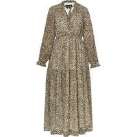 Maxikleid aus Chiffon mit Leopardenmuster