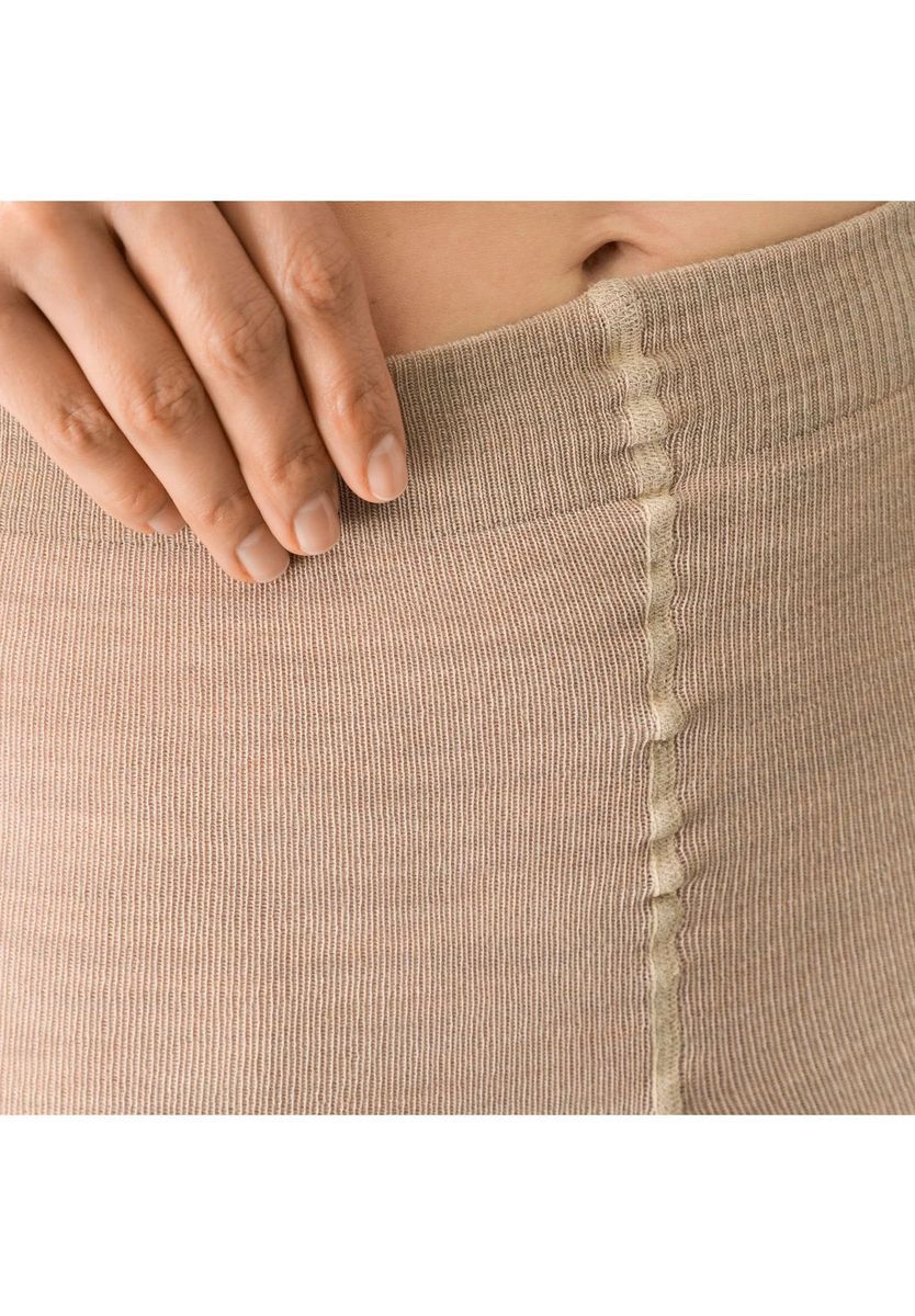 Weiche Wollmischung Beige Strumpfhose