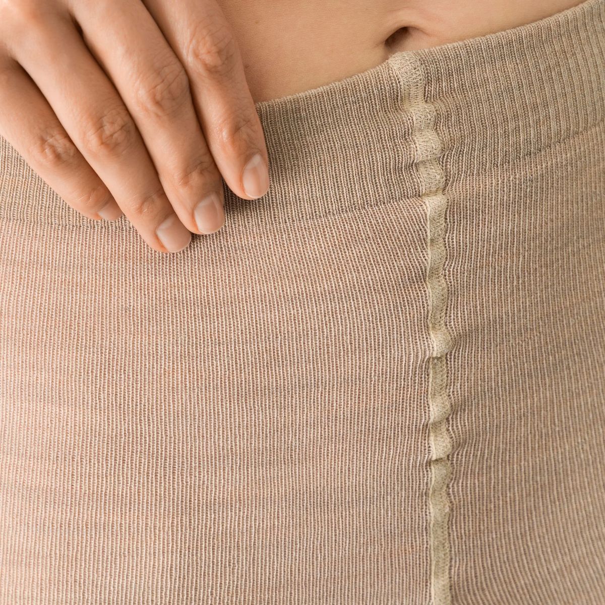 Weiche Wollmischung Beige Strumpfhose
