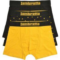 Lambretta - Boxershorts für Herren (3er-Pack) (Schwarz/Gold)