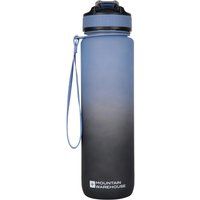 Mountain Warehouse - Wasserflasche, Druckdeckel, Ohne BPA, 1l (Blau/Schwarz)
