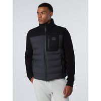 Hybrid Steppweste mit Wolldetails