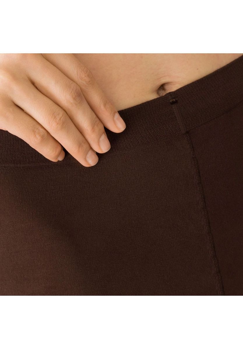 Braune, blickdichte Mikrofaser Strumpfhose