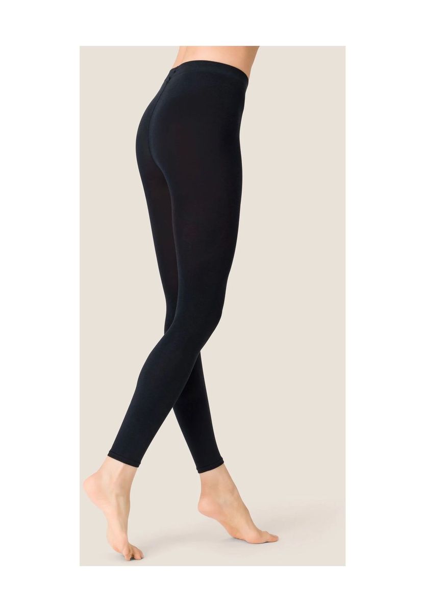 Klassische, einfarbige Leggings mit hohem Bund