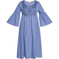 Besticktes Midikleid mit ausgestellten Ärmeln