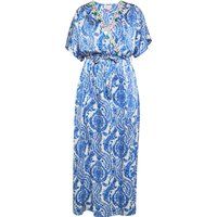 Plissee-Maxikleid mit Zebraprint
