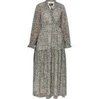 Maxikleid aus Chiffon mit Leopardenmuster