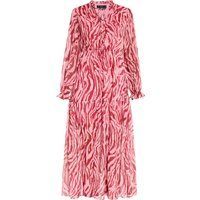 Gestuftes Maxikleid mit Zebraprint