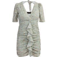 Faina Drapiertes Kleid Damen Grün Mehrfarbig