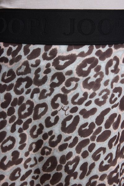 Joop! Satin-Midirock mit Leopardenmuster und Logo-Bund