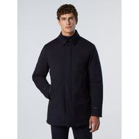 Moderner Trenchcoat aus schwarzer Wollmischung