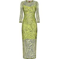 Mymo Kleid Frauen schwarz gelb