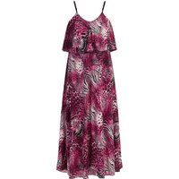 Faina Maxikleid mit Animal-Print Damen Rosa