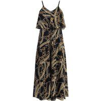 Faina Maxikleid mit Allover-Print Damen schwarz
