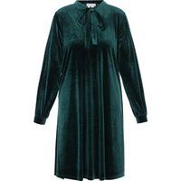 Elegantes Samt-Midikleid mit Schleifenknoten