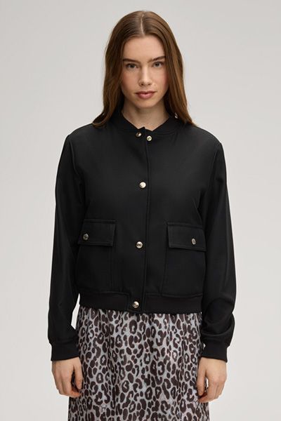 Joop! Orlanda Damen Bomberjacke Schwarz mit aufgesetzten Taschen