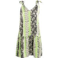 IZIA Minikleid mit Schlangenprint Damen Grün Mehrfarbig