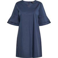 Elegantes marineblaues Mini-Baumwollkleid