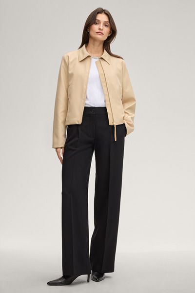 JOOP! Osane Beige Jacke mit Kragen und Zwei-Wege-Reißverschluss