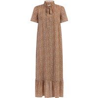 Faina Midikleid aus Chiffon Damen Kamel Weiss