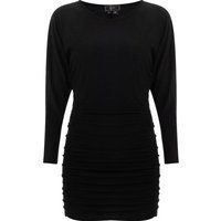Elegantes, gerafftes Minikleid mit langen Ärmeln