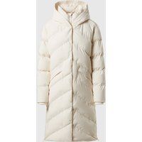 Lange Steppjacke mit Kapuze