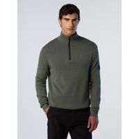 Herren Stehkragen Halb-Reißverschluss Pullover