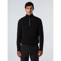 Herren Stehkragen Halb-Reißverschluss Pullover
