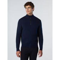 Herren Stehkragen Halb-Reißverschluss Pullover