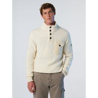 Herren Wollmischpullover mit Knopfleiste
