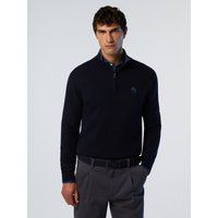 Pullover mit halbem Reißverschluss aus Kaschmirmischung