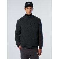 Pullover mit halbem Reißverschluss aus Kaschmirmischung