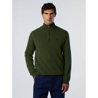 Pullover mit halbem Reißverschluss aus Kaschmirmischung
