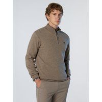 Pullover mit halbem Reißverschluss aus Kaschmirmischung