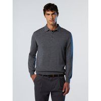Langarm Poloshirt aus Merinowolle