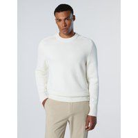 Klassischer Rundhals Pullover mit Rippstrick