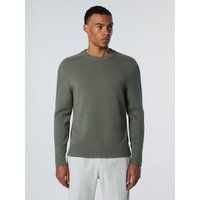Klassischer Rundhals Pullover mit Rippstrick