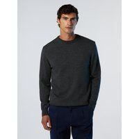 Klassischer Merinowolle Pullover mit Rundhalsausschnitt