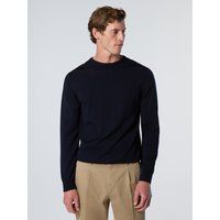 Klassischer Merinowolle Pullover mit Rundhalsausschnitt