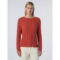 Zopfstrickpullover mit Rundhalsausschnitt
