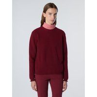 Gerippter Strickpullover mit Rundhalsausschnitt