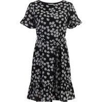 usha Midikleid mit Rüschen Damen schwarz-wollweiß
