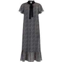Faina Midikleid aus Chiffon Damen schwarz weiss
