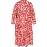 Gestuftes Midikleid mit abstraktem Print