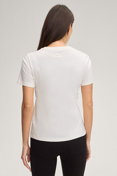 Joop! Tanna Creme Weißes T-Shirt mit Logo-Print