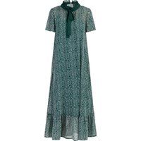 Faina Midikleid aus Chiffon Damen Grün Weiss