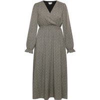 Bedrucktes Midikleid mit langen Ärmeln