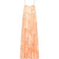 IZIA Maxikleid Damen Orange Weiss