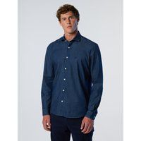 Dunkelblaue Denim-Twill-Hemd