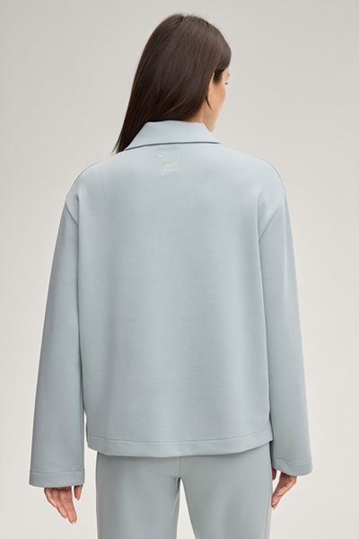 Joseph Sweatshirt Ticia in Hellblau mit Polokragen
